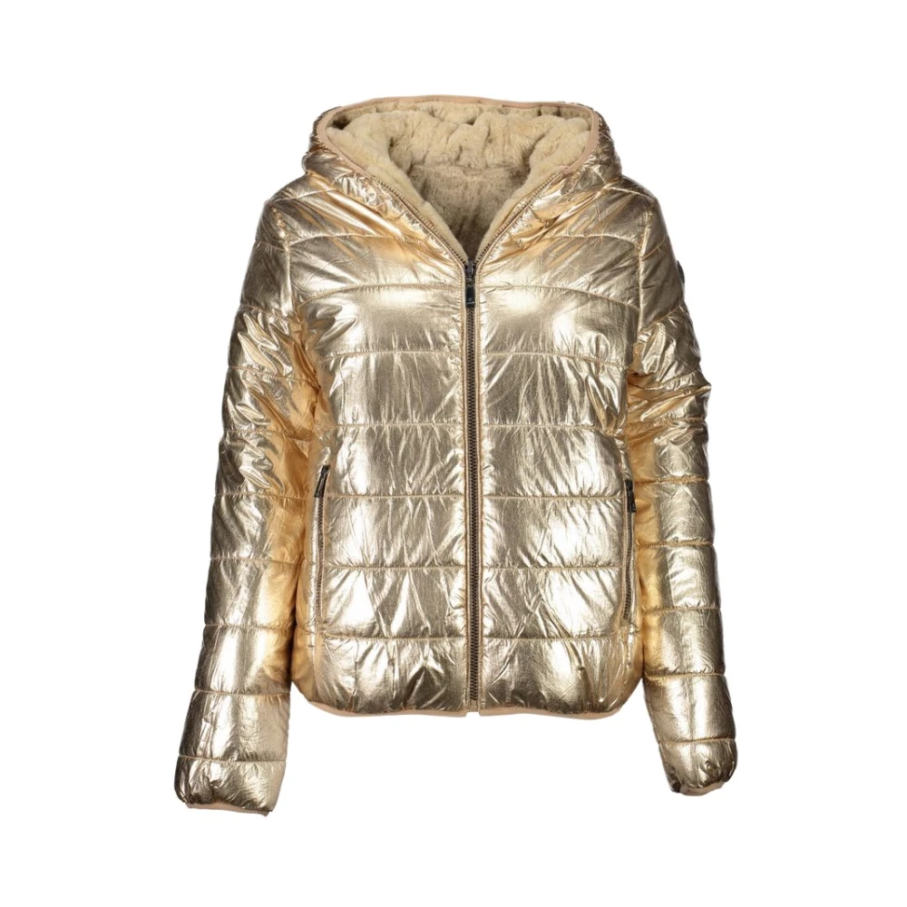 U.s. Polo Assn. Women's Yellow Reversible Hooded Jacket - Winter Jackets - 3XL - Jackets