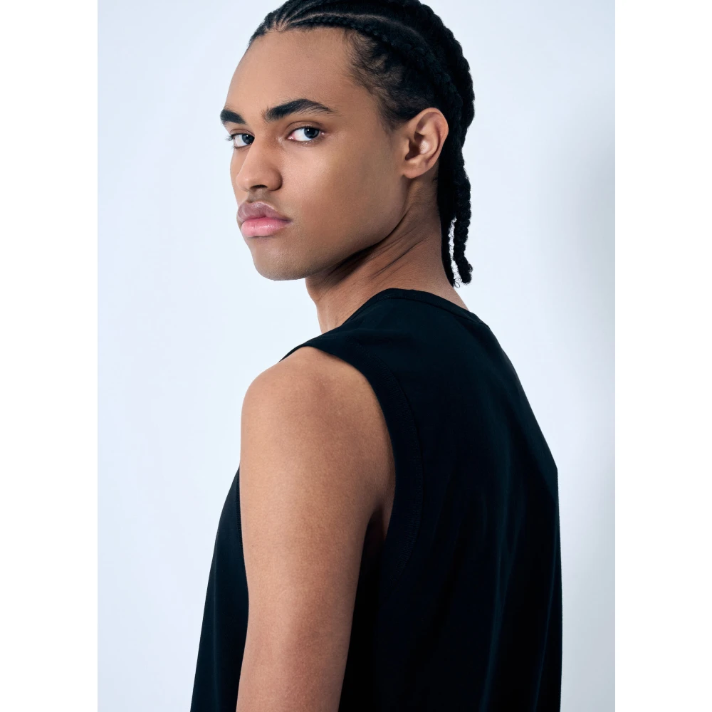 Diesel Logo Plaque Tank Top Black Heren