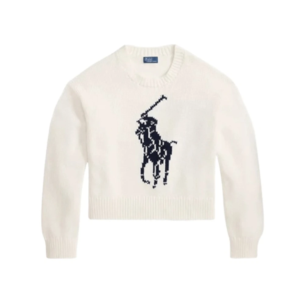 Ralph Lauren Vit Big Pony Cotton Sweater