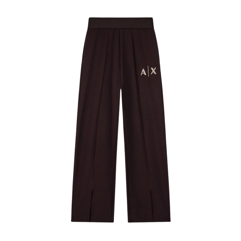 Armani Exchange Wide Trousers - Female - Wide Trousers - Black - Xs - Trousers