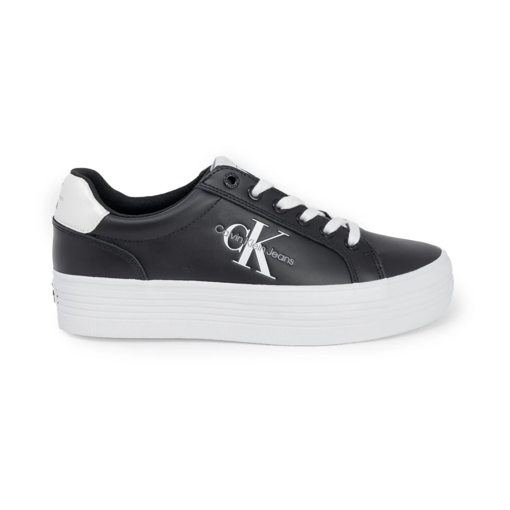 Calvin Klein Flatform Laceup Sneakers Höst/Vinter Kollektion Black, Dam