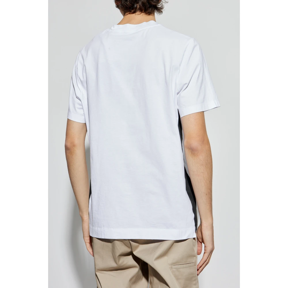 Moncler T-shirt met logo White Heren