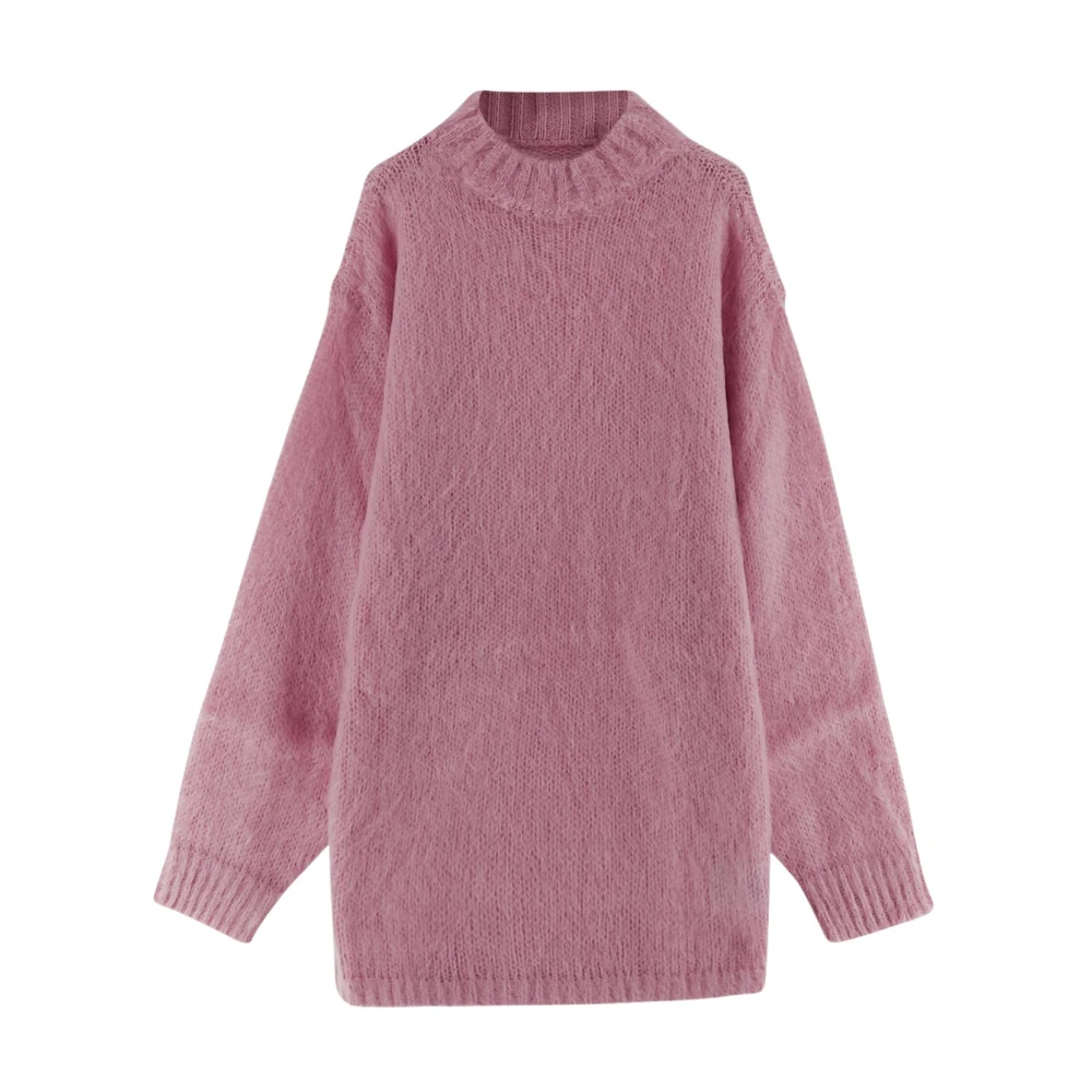 MM6 Maison Margiela Wol wollen trui met ronde hals Pink Dames