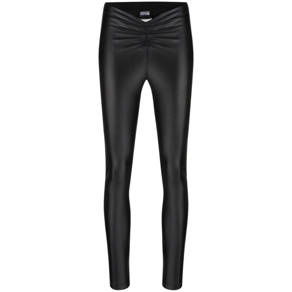Versace Jeans Couture Zwarte Aw23 Leggings voor Dames Stijlvol en Comfortabel Black Dames