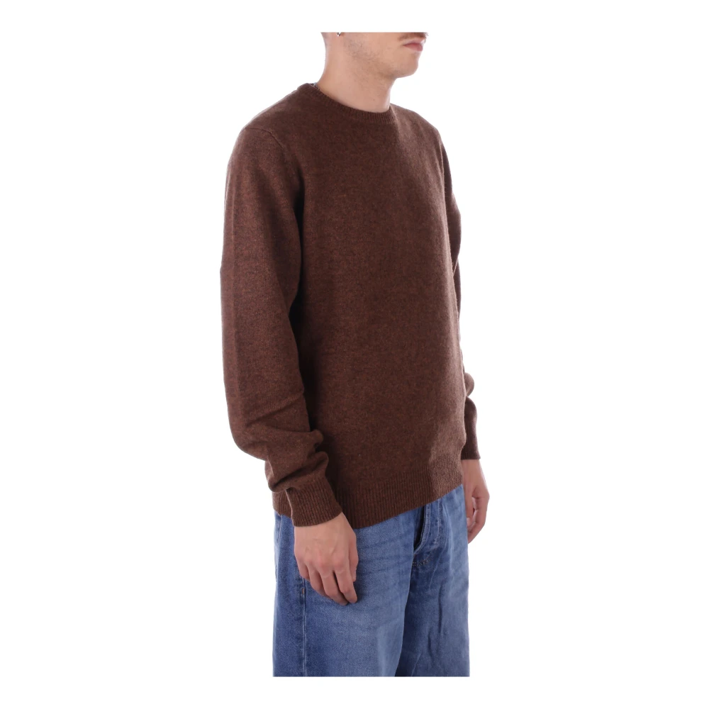 Barbour Logo Front Sweaters met Mouw Patches Brown Heren