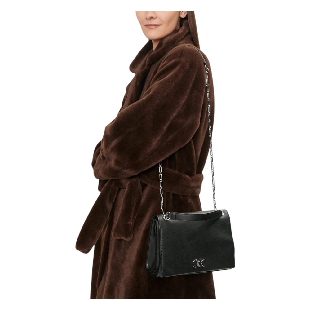 Calvin Klein Lente Zomer Dames Middelgrote Tassen Collectie Black Dames