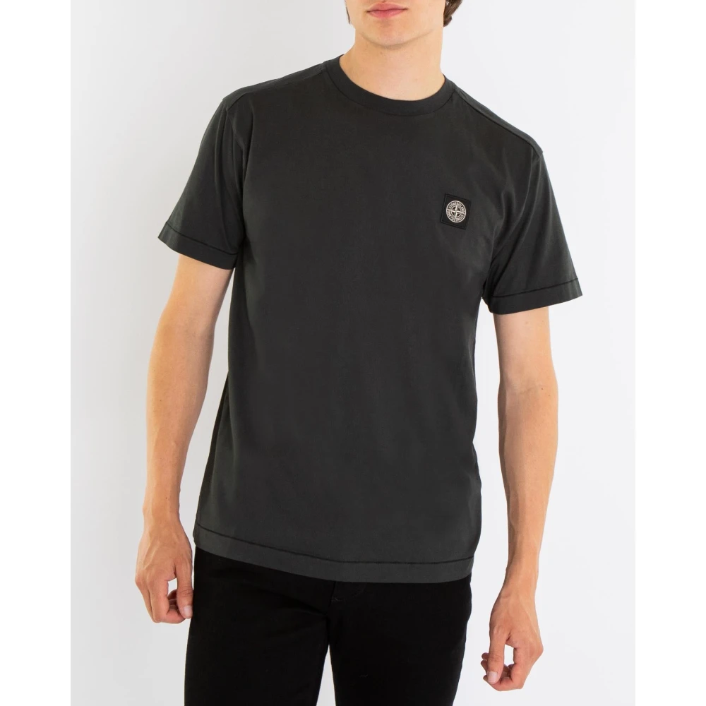 Stone Island Heren T-shirt Klassieke Pasvorm Gray Heren