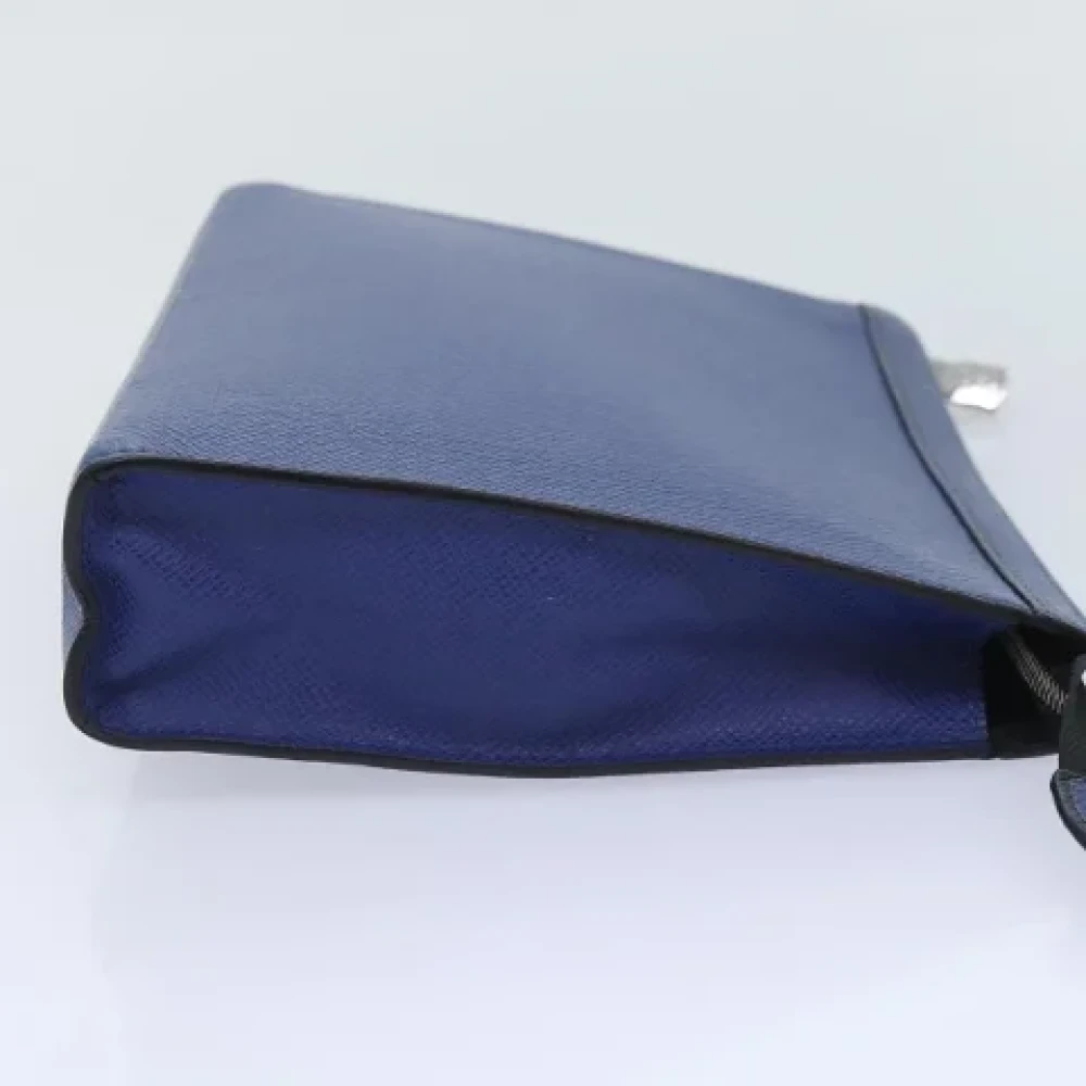 Louis Vuitton Vintage Pre-owned Leather clutches Blue Dames