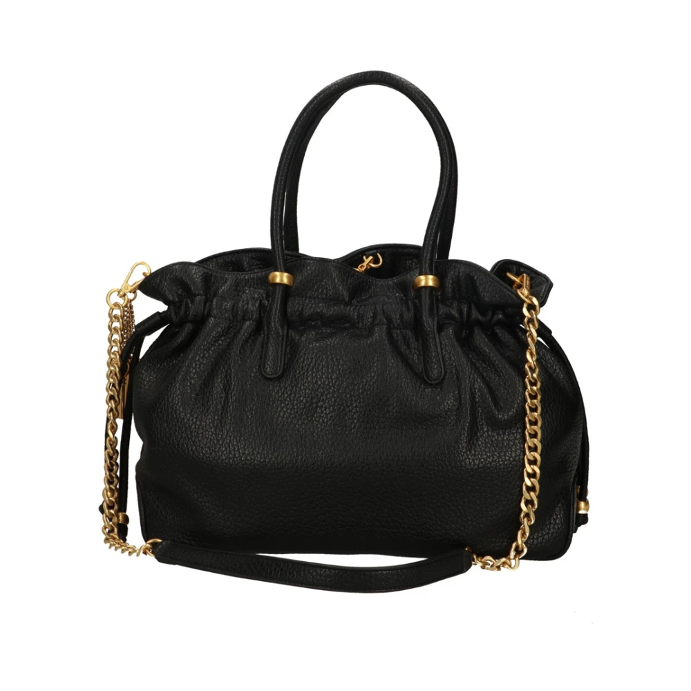 La Carrie Zwarte schoudertas van synthetisch leer met gouden details Black Dames