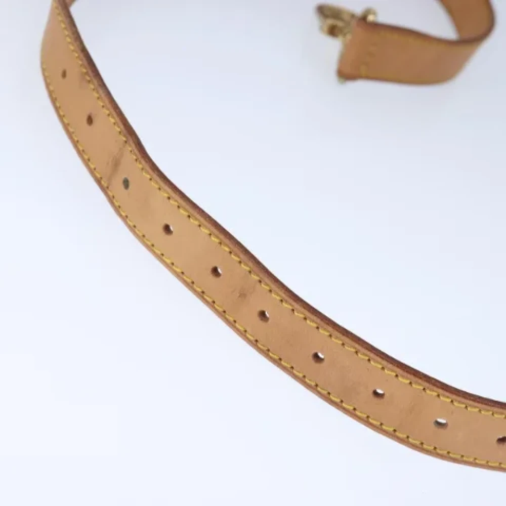 Louis Vuitton Vintage Pre-owned Leather belts Beige Dames