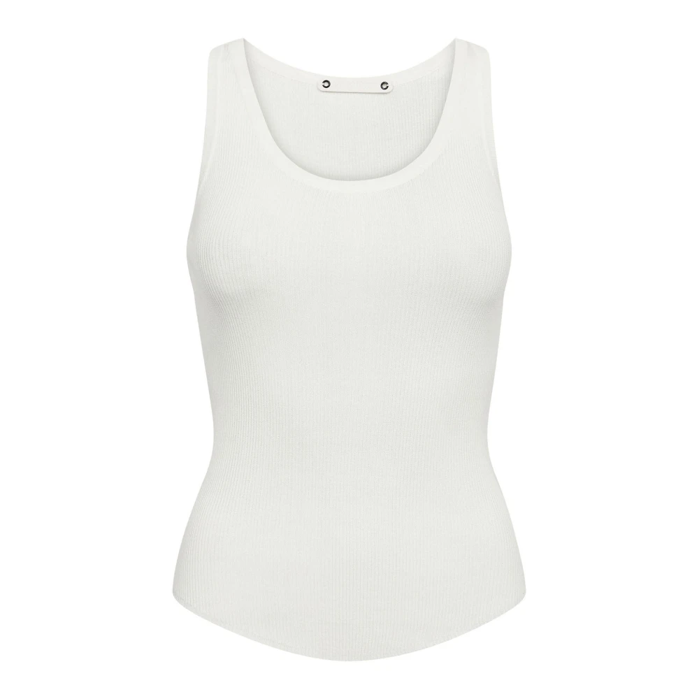 Co'couture Women's White Sleeveless Tops, L, Sleeveless Tops