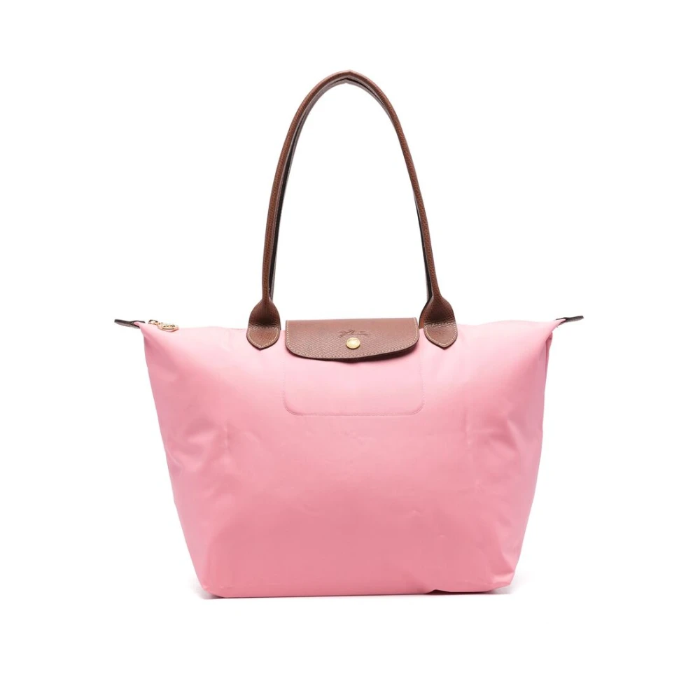 Longchamp Bubblegum Pink Top Zip Handväska Pink, Dam