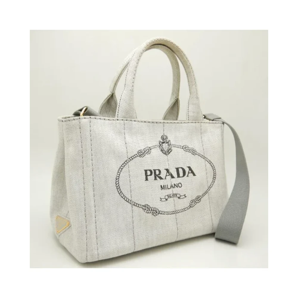 Prada Vintage Pre-owned Denim prada-bags Gray Dames