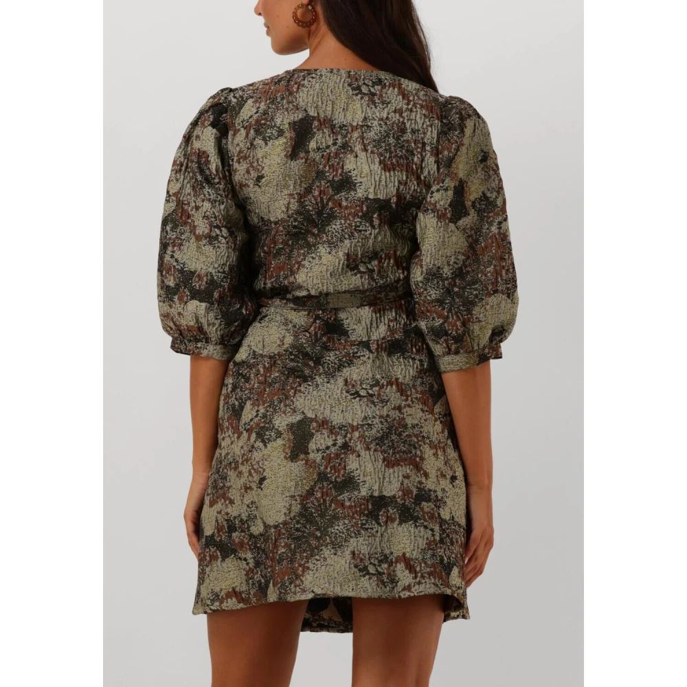 Notre-v Gouden Mini Jurk Nv-Alay Multicolor Dames