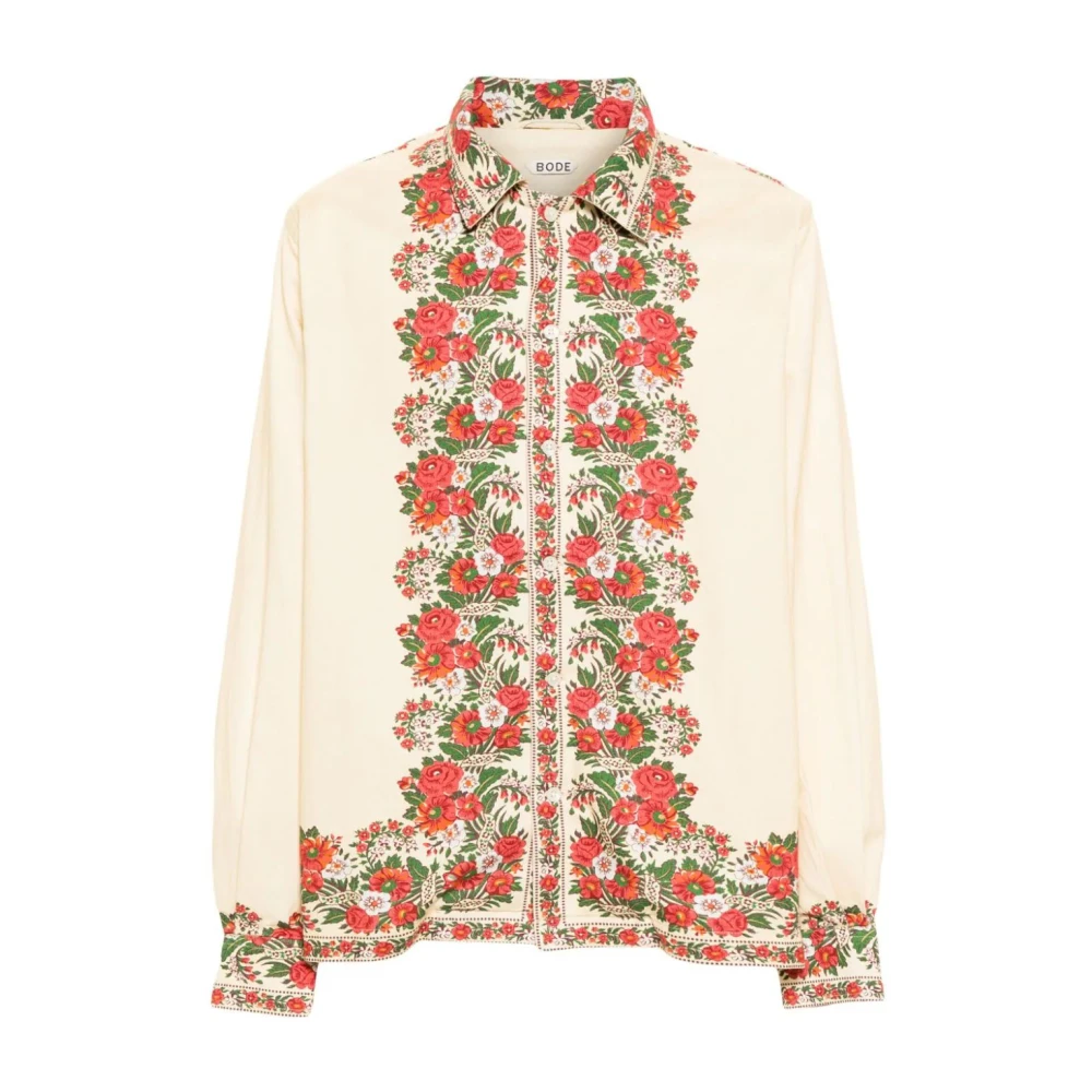 Bode Winterboeket Lange Mouwen Shirt Beige Heren