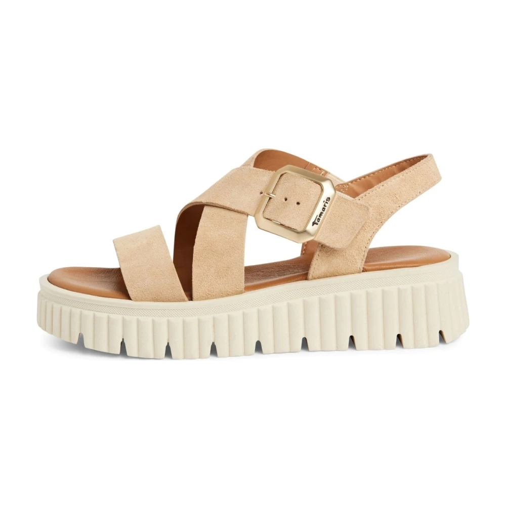 Tamaris Women's Beige Flat Sandals,, Flat Sandals For Size 5 Uk