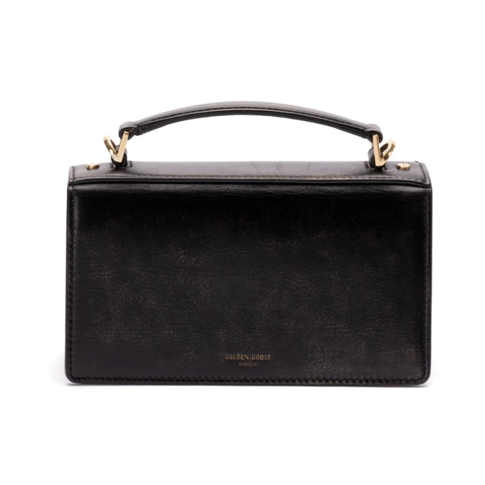Golden Goose Zwarte Venezia Kleine Leren Tas Black Dames