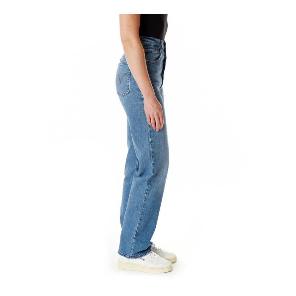 Levi's Ribcage Straight Fit High Waist Jeans Blue Dames