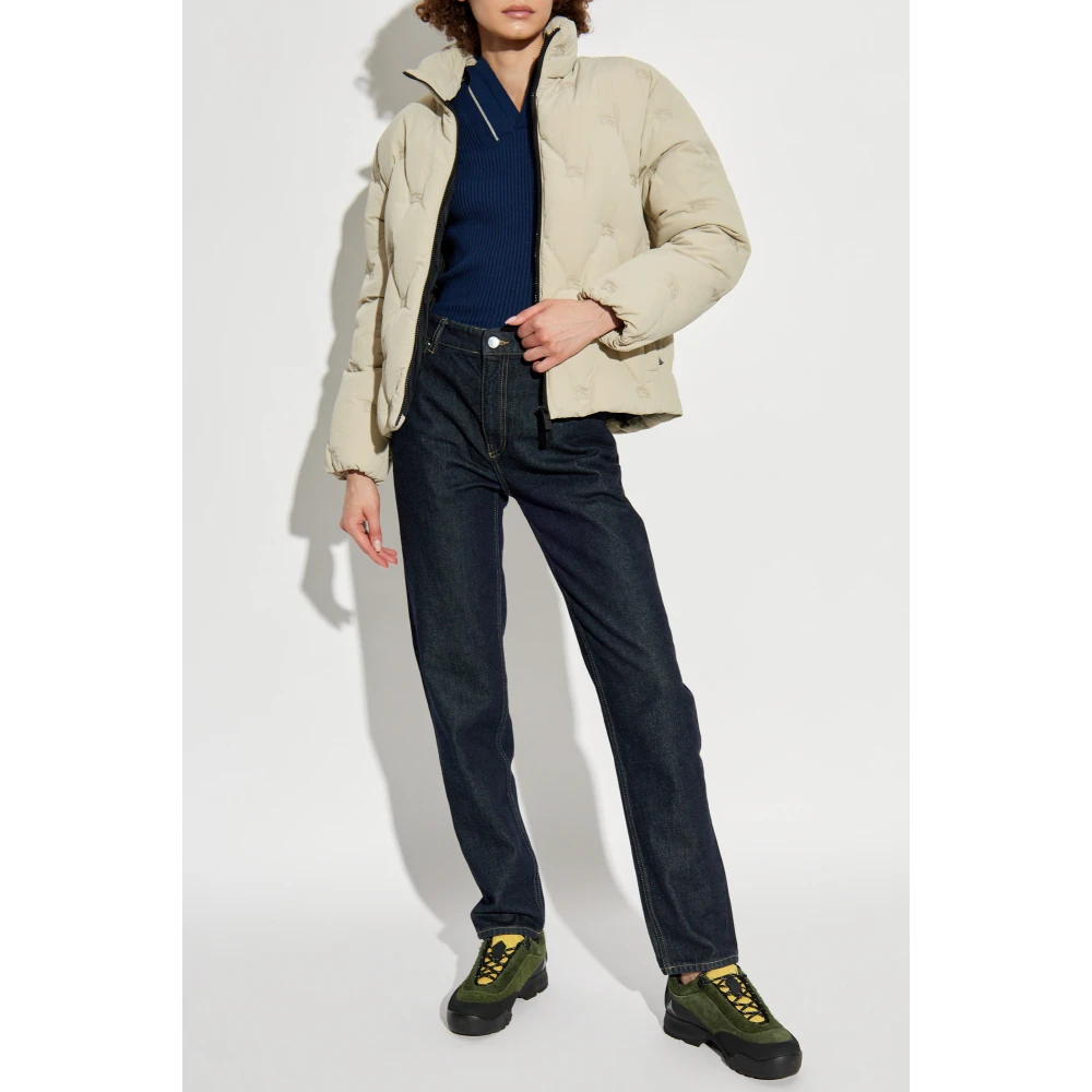 Burberry Gewatteerde jas met opstaande kraag Gray Dames