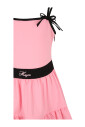 pink-casual-short-sleeved-dress-with-bows