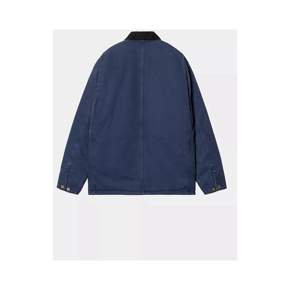 Carhartt WIP Verouderd Canvas Werkjas Luchtmacht Blauw Blue Heren