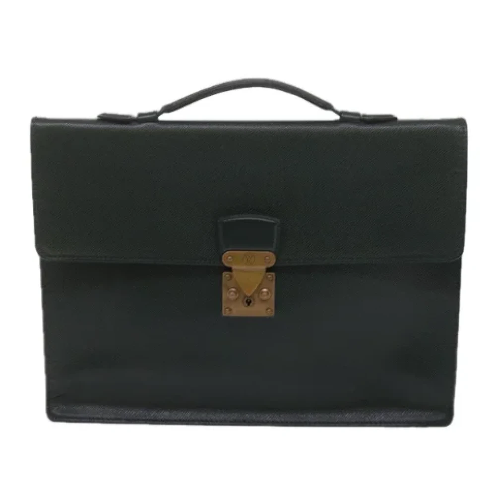 Louis Vuitton Vintage Pre-owned Leather briefcases Green Dames