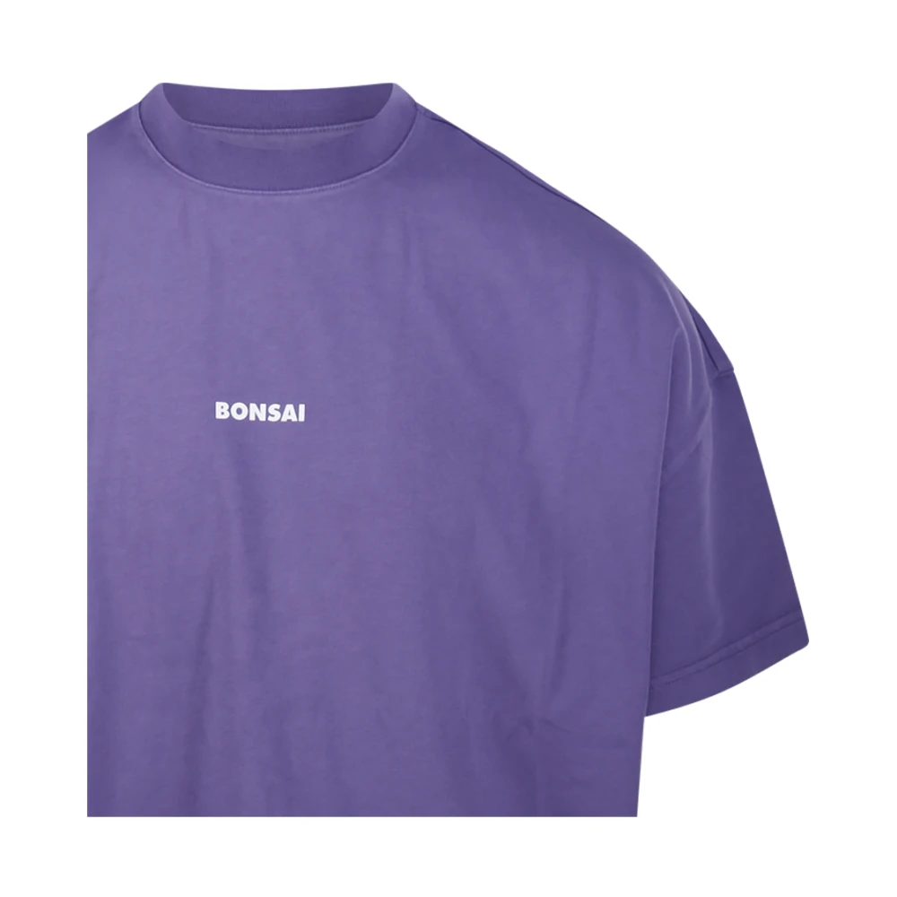 Bonsai Paarse Logo T-Shirt Oversized Fit Purple Heren