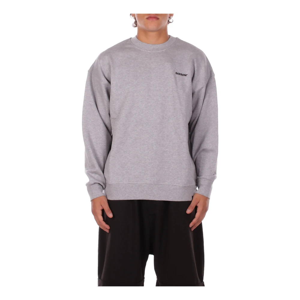 Barrow Gray Front Logo Sweatshirt - Male - Sweatshirts - M - Sweatshirts & Hoodies