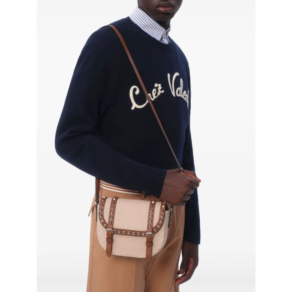 Valentino Garavani Blauwe Trui met Logodetail Blue Heren