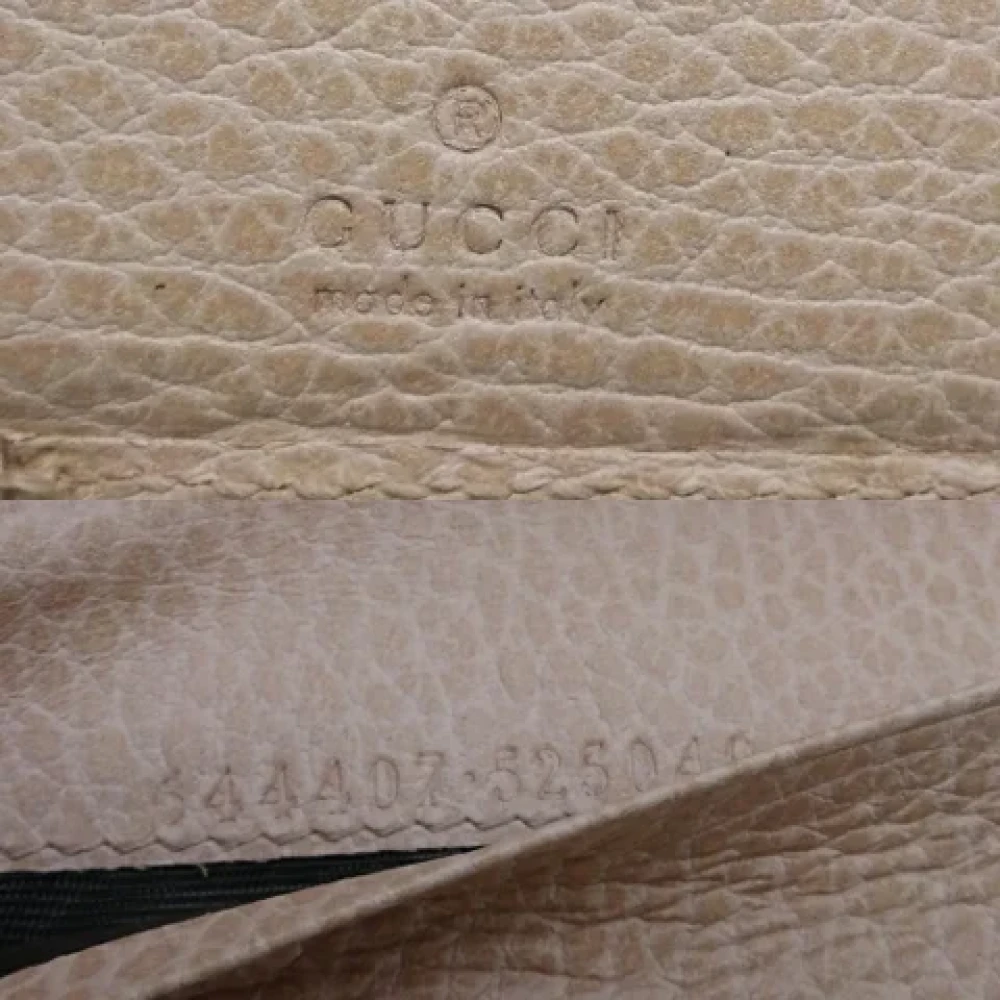 Gucci Vintage Pre-owned Leather wallets Beige Dames