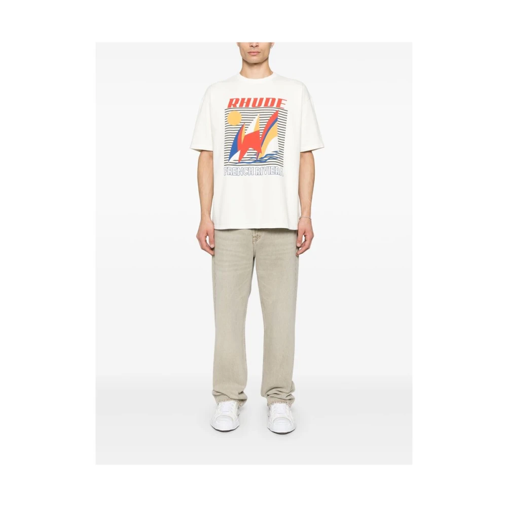 Rhude T-shirt met ronde hals White Heren