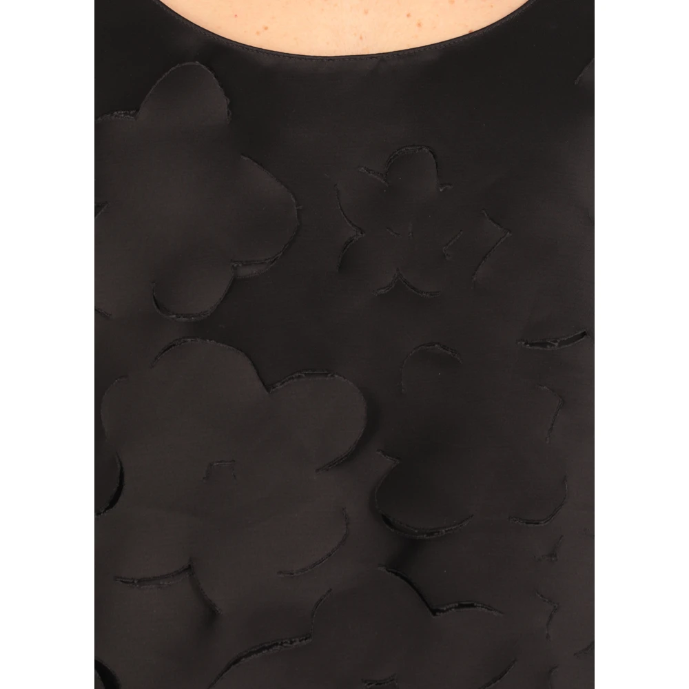 Marni Zwarte Bloemen Uitgesneden Jurk Black Dames