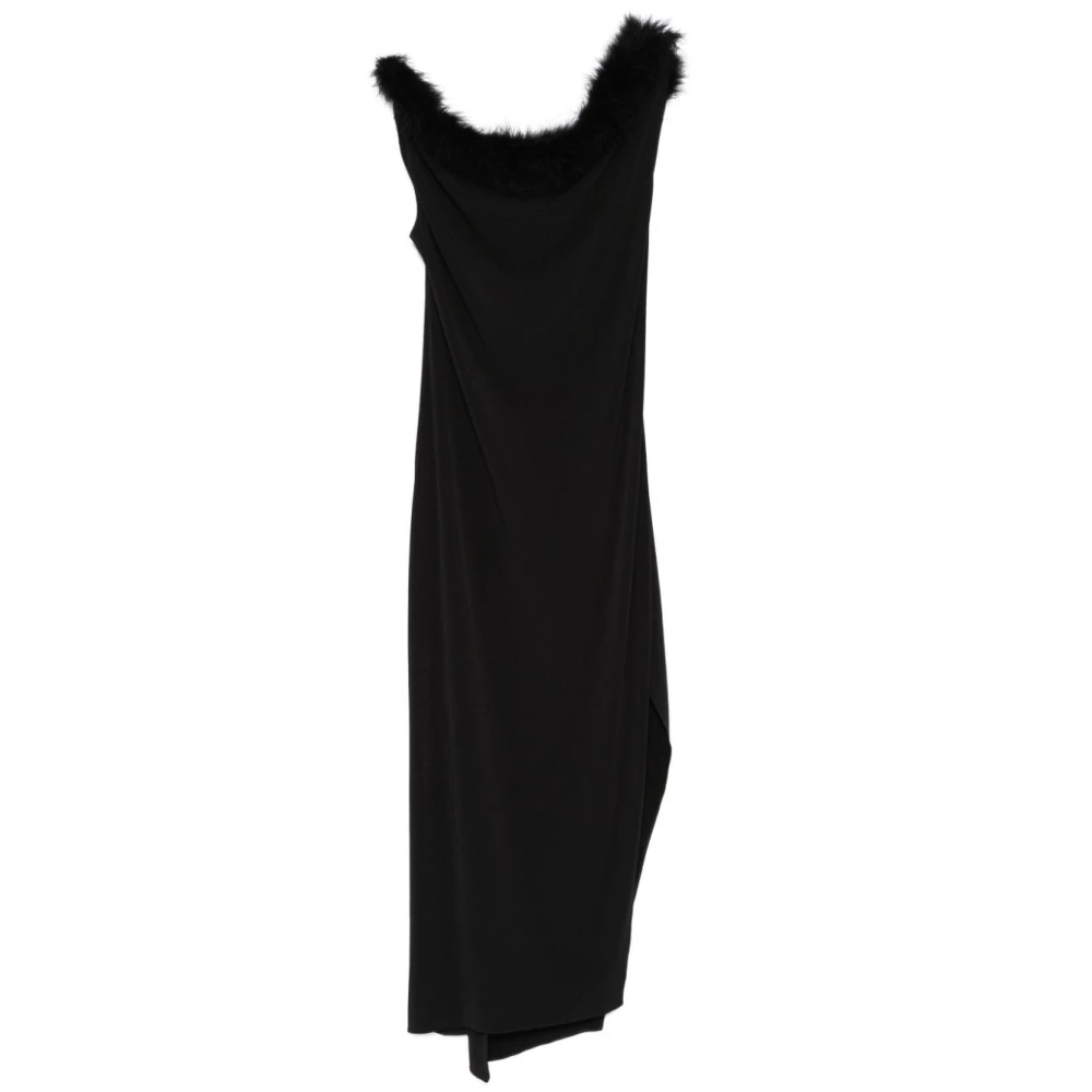 Coperni Zwart Jersey Midi Jurk Black Dames