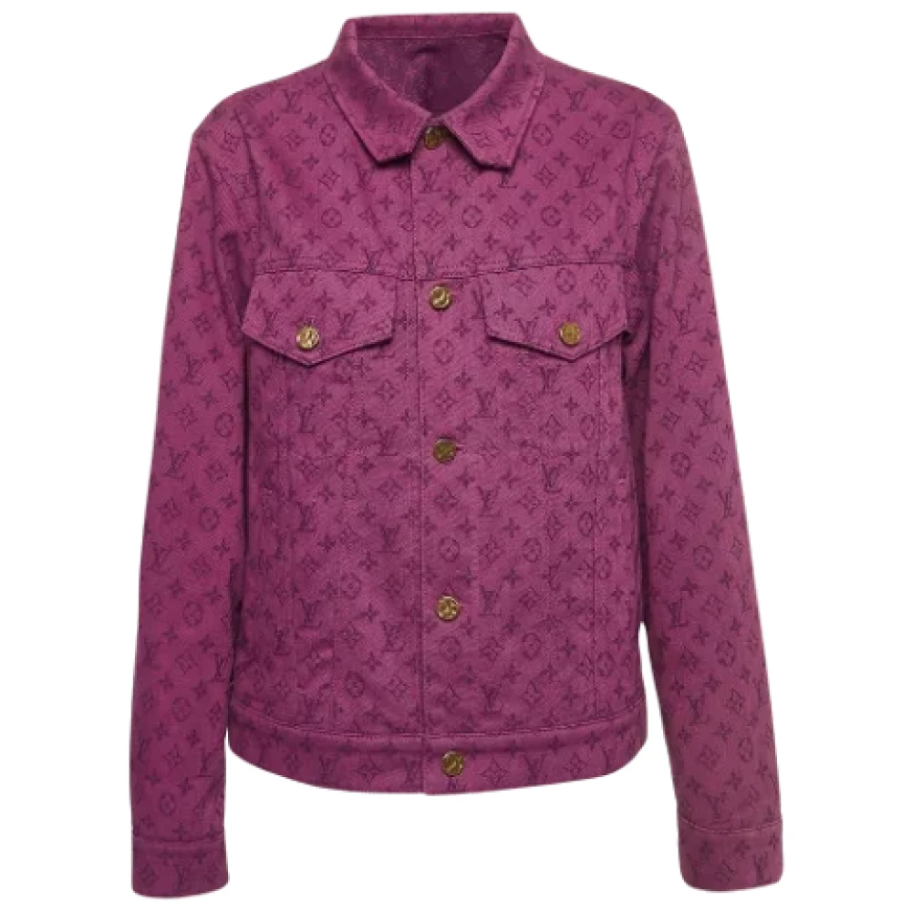 Louis Vuitton Vintage Pre-owned Denim outerwear Purple Dames
