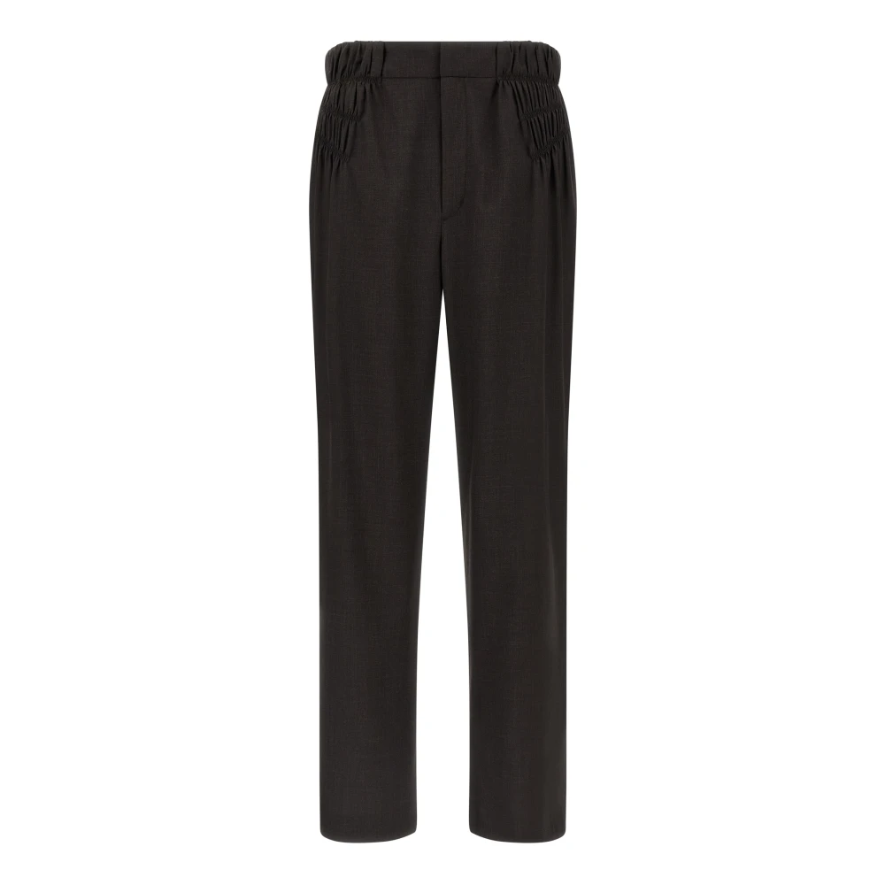 Kiko Kostadinov Men's Brown Minna Gathered Trousers