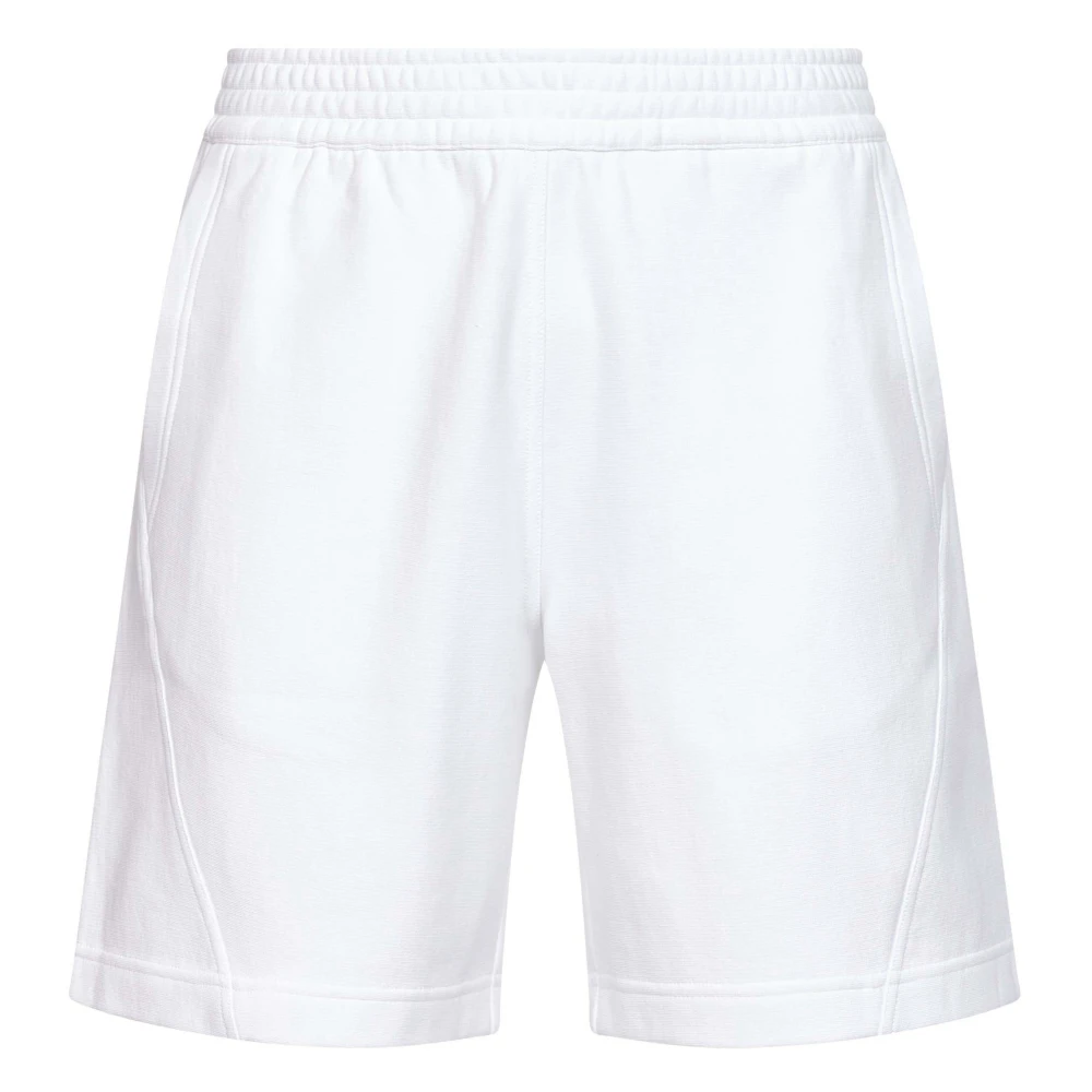 Givenchy Men's White Casual Shorts, L, Couture Seam Bermuda Shorts In Fleece