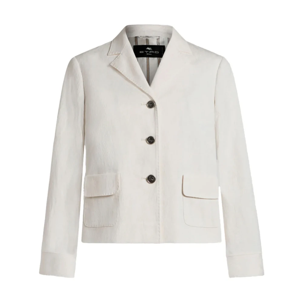 Etro White Blazers - Female - Blazers - 2XS - Jackets