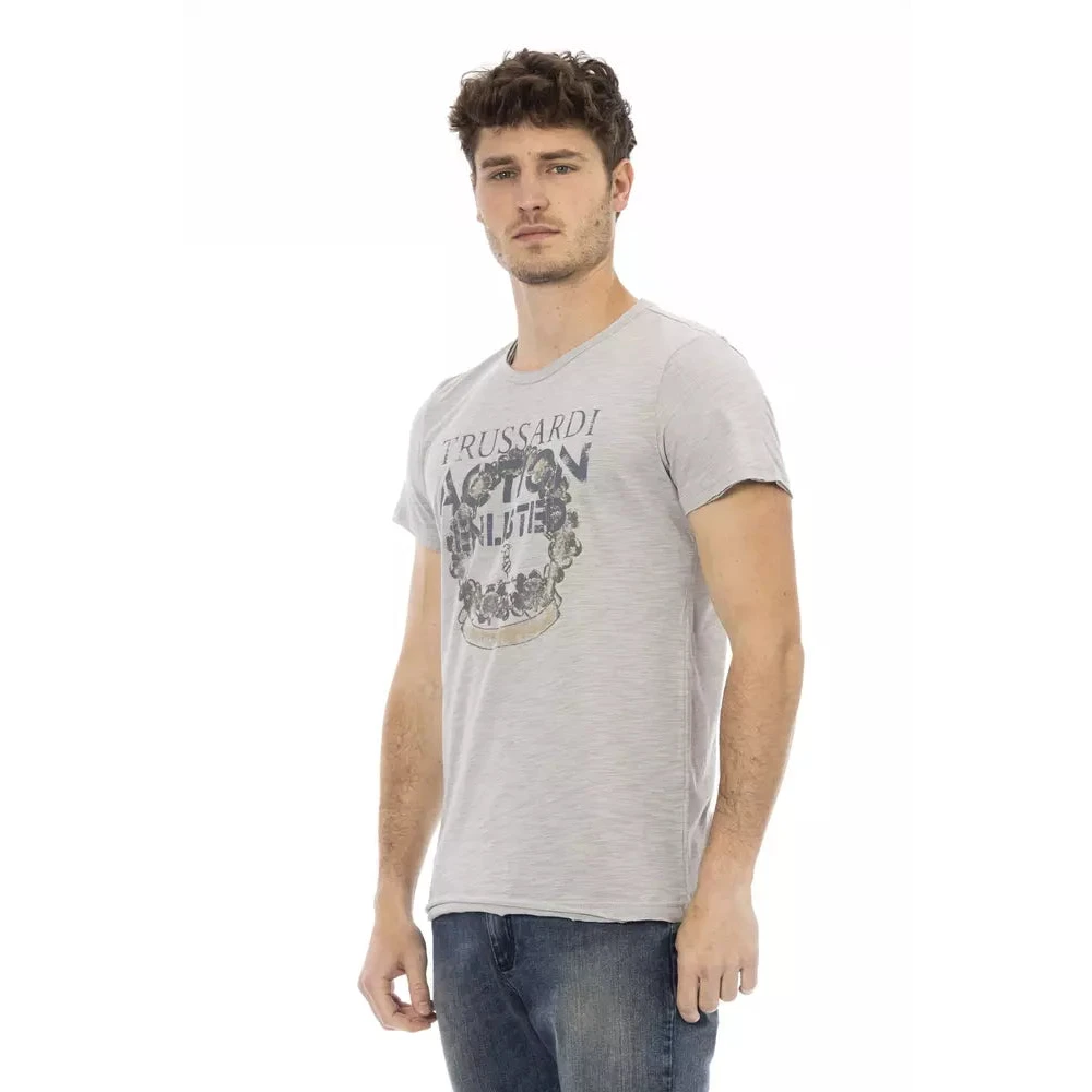 Trussardi Grijs Katoenen Heren T-Shirt Gray Heren