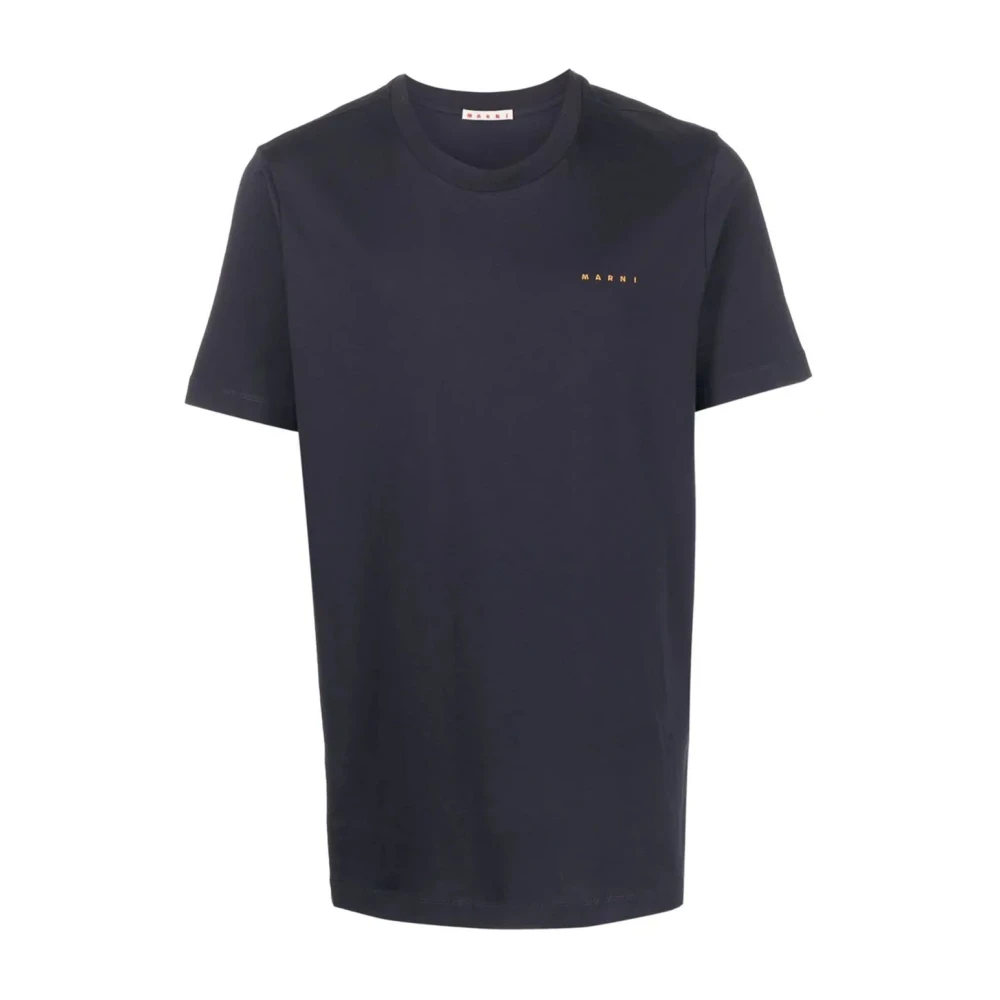 Marni Men's Black T-Shirts, S, Cotton Logo T-Shirt
