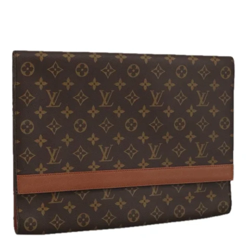 Louis Vuitton Vintage Pre-owned Canvas clutches Brown Dames