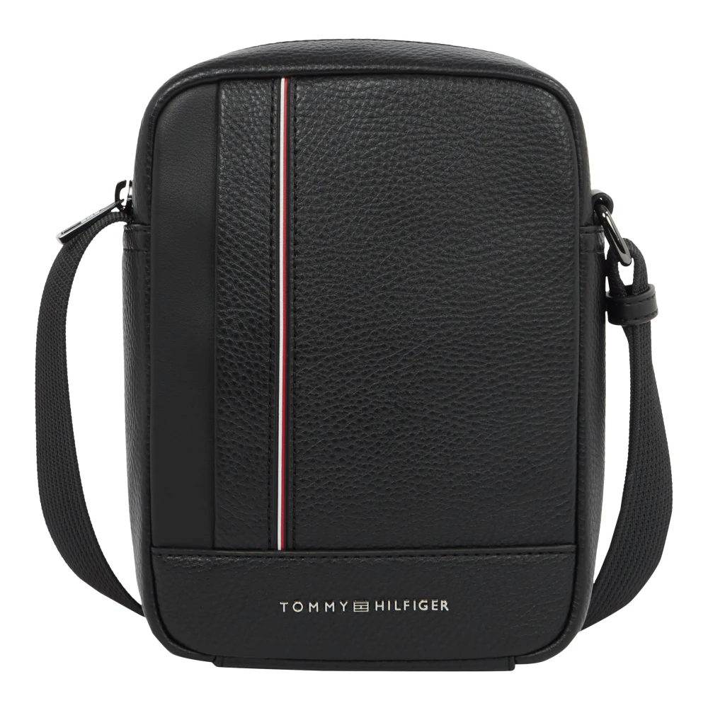 Tommy Hilfiger Men's Black Cross Body Messenger, One Size, Gibecière Th Central