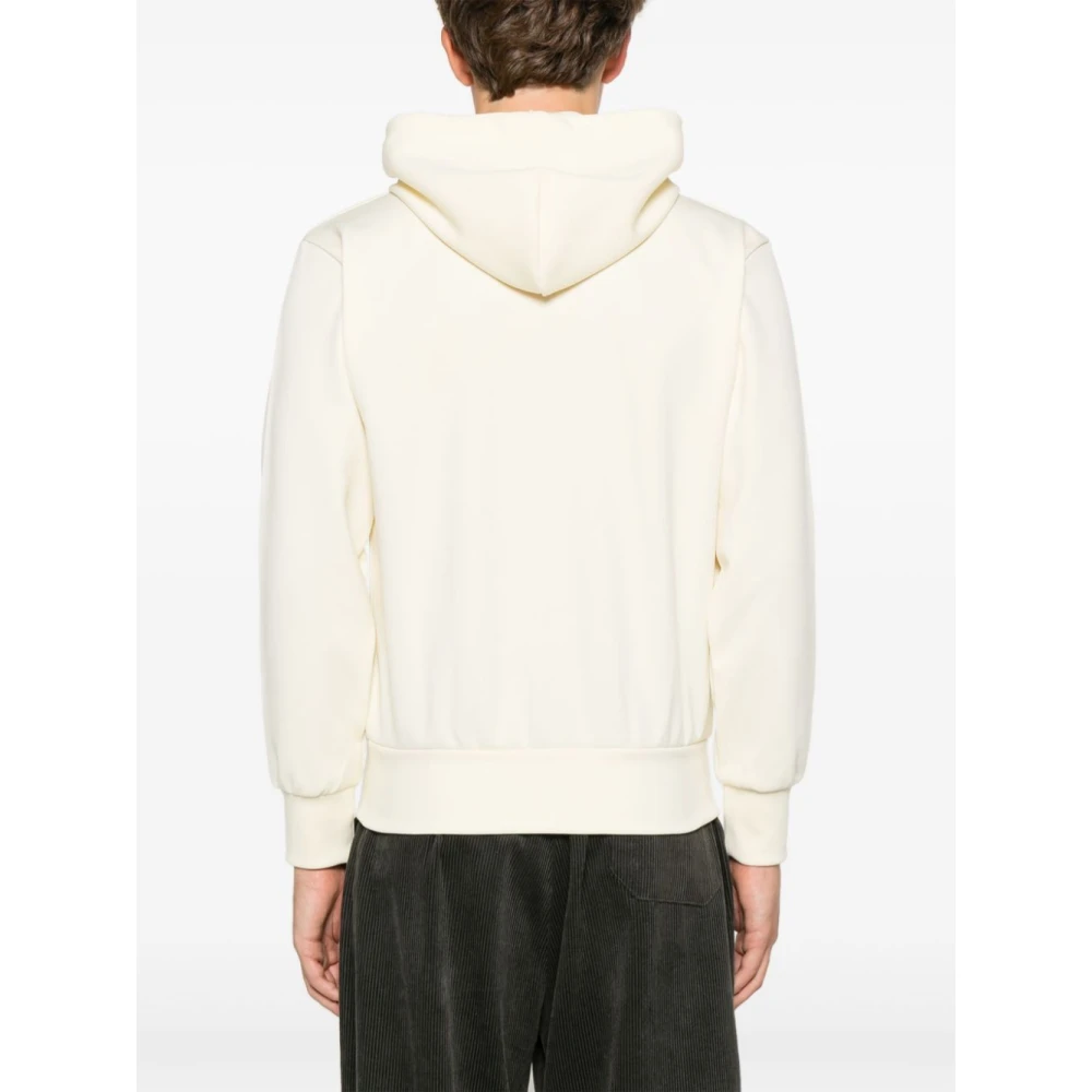 Comme des Garçons Crème Logo Hoodie met Rits Beige Heren