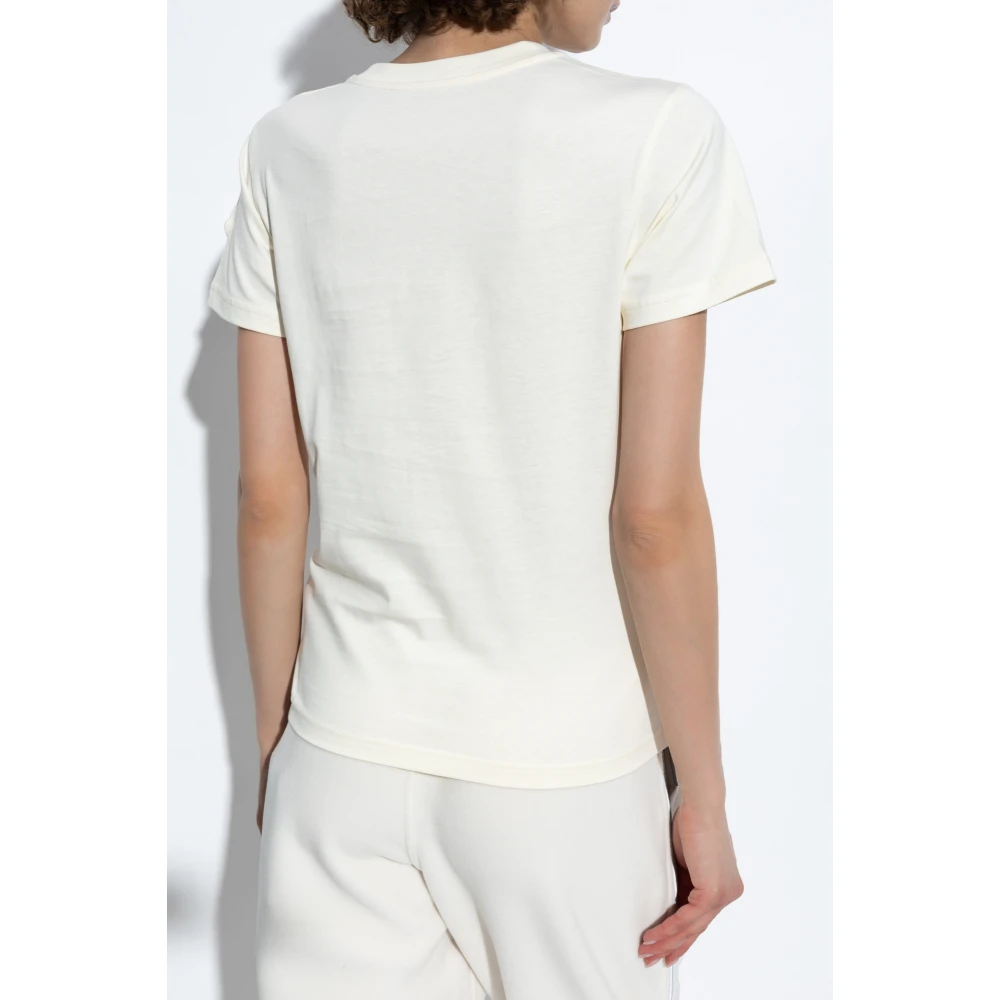 Moncler T-shirt met logo Beige Dames