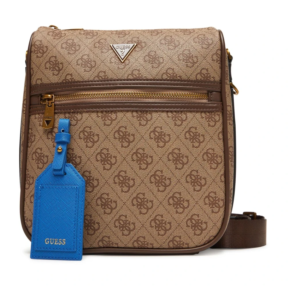 Guess Milanese Shoulder Strap - Male - Cross Body Messenger - Brown - One Size - Bags