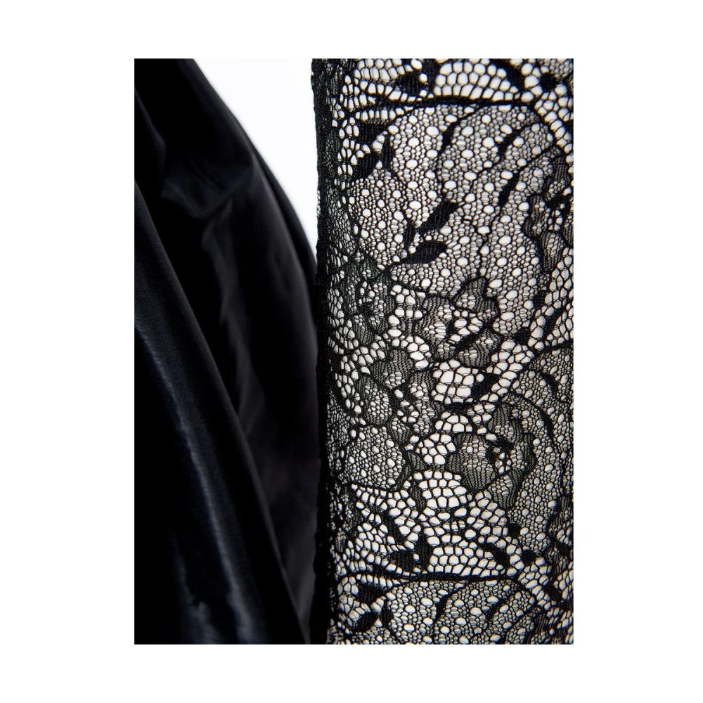 Lardini Elegante Zwarte Polyester Jurk Black Dames