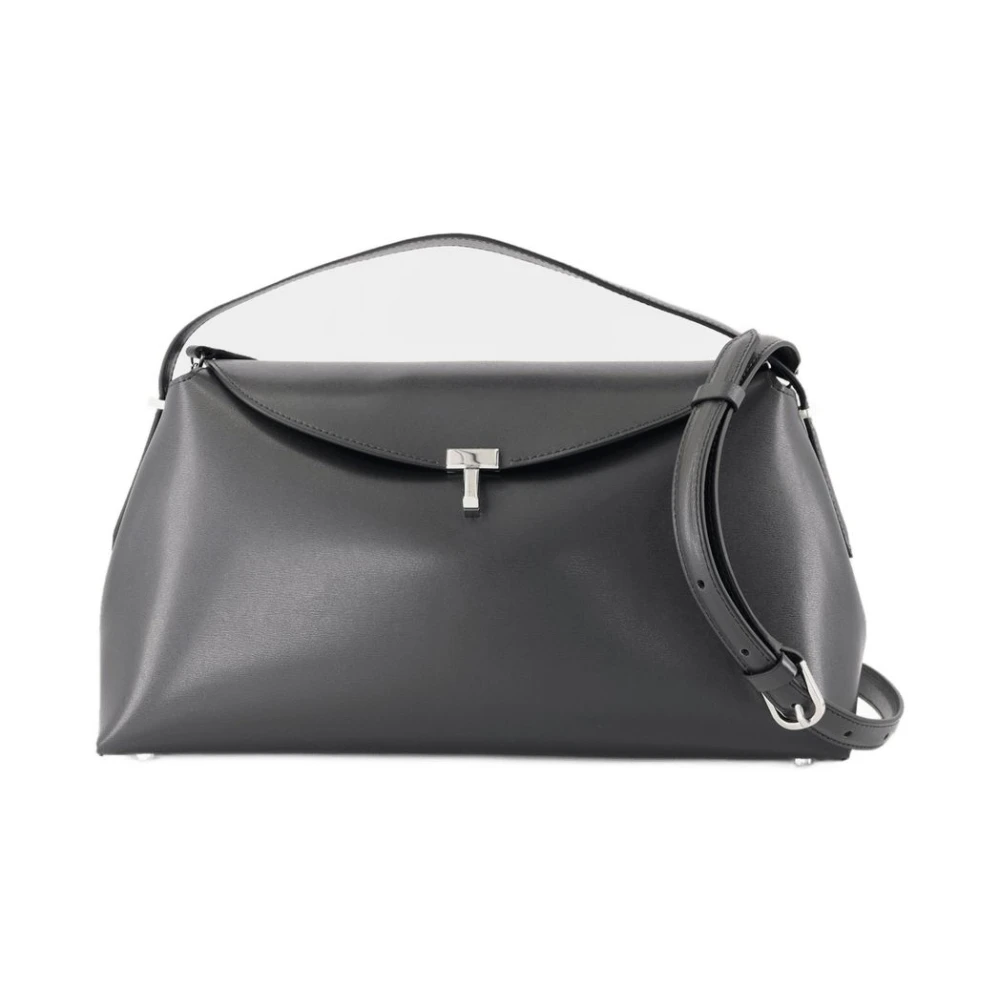 Totême Women's Gray T-Lock Top Handle Purse - Handbags - One Size - Bags