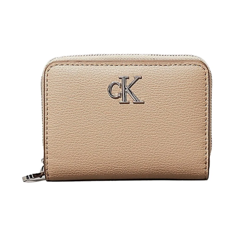 Calvin Klein Kleine Portemonnee Beige Collage Model Beige Dames
