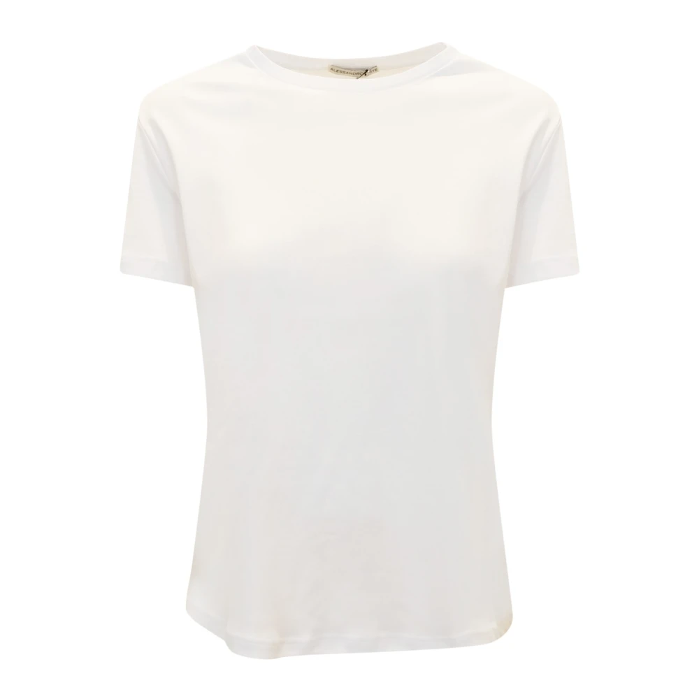 Alessandro Aste Witte Katoenen Toscani T-Shirt Ss24 White Dames