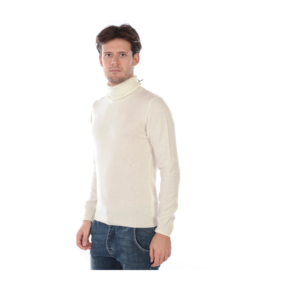 Daniele Alessandrini Geribbelde Sweater Pullover White Heren