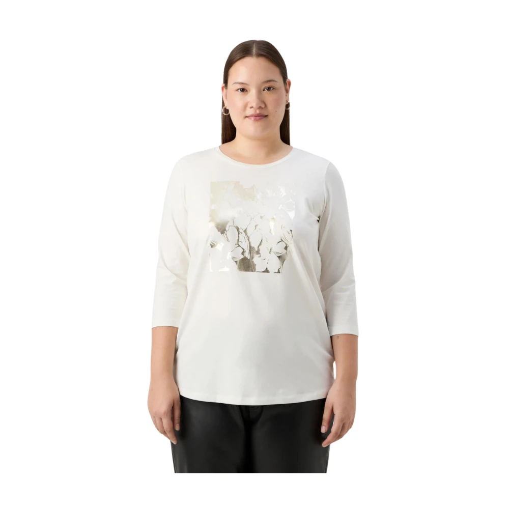 Marina Rinaldi Stijlvol T-shirt voor vrouwen White Dames